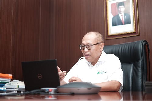 Direktur Utama BPJAMSOSTEK Agus Susanto membuka online press conference, Rabu (20/5) (SB/dok)