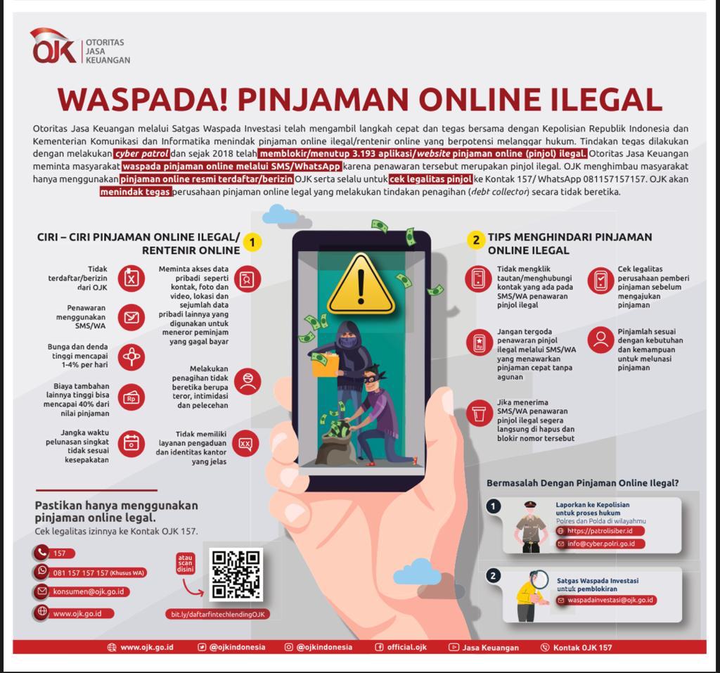 ojk pinjol ilegal tips meminjam secara online