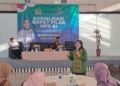 Anggota DPR RI, Siti Mukaromah memberikan paparan dalam sosialisasi 4 Pilar di Hall Sena, Kroya, Cilacap.